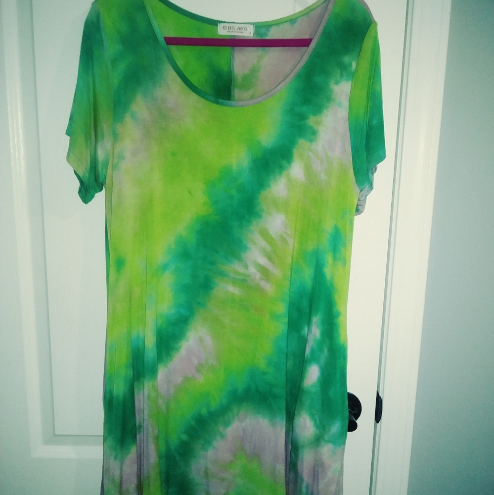 Watermelon tie dye dress